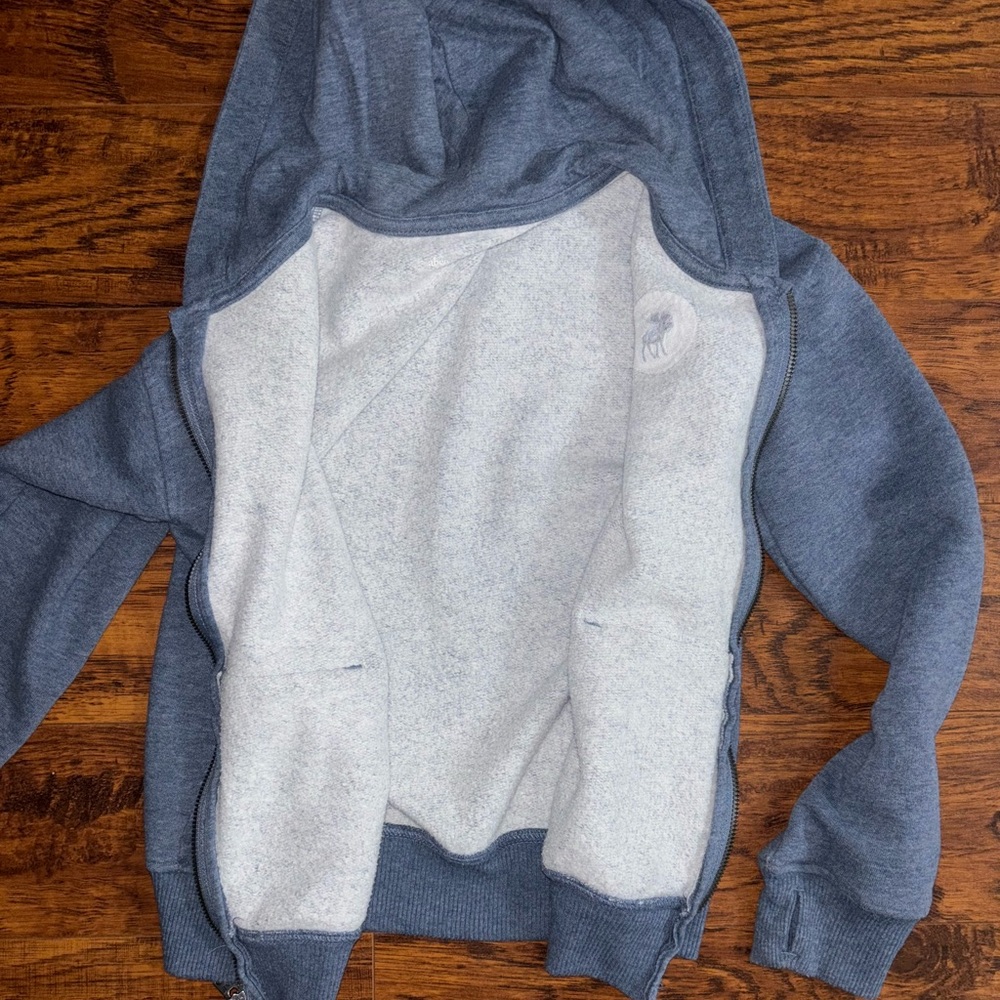Abercrombie Kids Full-Zip Jacket Abercrombie Logo Fleece Hoodie with Pockets - Picture 5 of 5